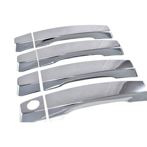 Trim Illusion - Chrome Tape-on Patented Door Handle Cover 04-15, 17-21 Nissan Titan, 2016 Nissan Titan XD No Smart Key 8 PCS