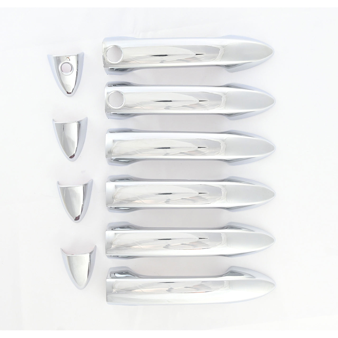 Trim Illusion - Chrome Patented Snap-on W/Tape Patented Door Handle Cover 16-22 Honda Pilot, 17-24 Honda Ridgeline, 17-21 Honda Clarity, 19-24 Honda Passport W/ or W/O Smart Key 10 PCS