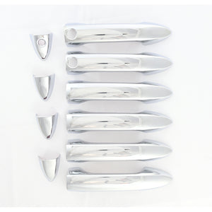Trim Illusion - Chrome Patented Snap-on W/Tape Patented Door Handle Cover 16-22 Honda Pilot, 17-24 Honda Ridgeline, 17-21 Honda Clarity, 19-24 Honda Passport W/ or W/O Smart Key 10 PCS