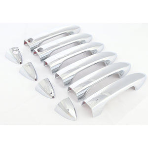 Trim Illusion - Chrome Patented Snap-on W/Tape Patented Door Handle Cover 16-22 Honda Pilot, 17-24 Honda Ridgeline, 17-21 Honda Clarity, 19-24 Honda Passport W/ or W/O Smart Key 10 PCS