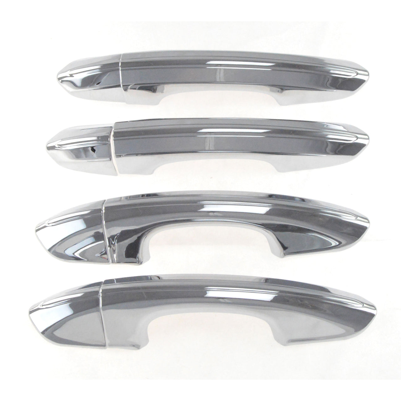 Trim Illusion - Chrome Patented Snap-on W/Tape Patented Door Handle Cover 13-20 Ford Fusion, 15-24 Ford Edge Works over Keyless Sensors 8 PCS