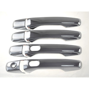 Trim Illusion - Chrome Patented Snap-on W/Tape Patented Door Handle Cover 11-19 Ford Explorer, 12-14 Ford Edge W/ or W/O Smart Key 10 PCS