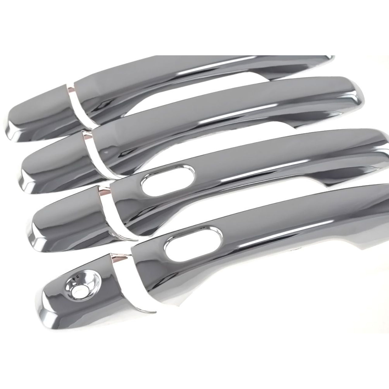 Trim Illusion - Chrome Patented Snap-on W/Tape Patented Door Handle Cover 11-19 Ford Explorer, 12-14 Ford Edge W/ or W/O Smart Key 10 PCS