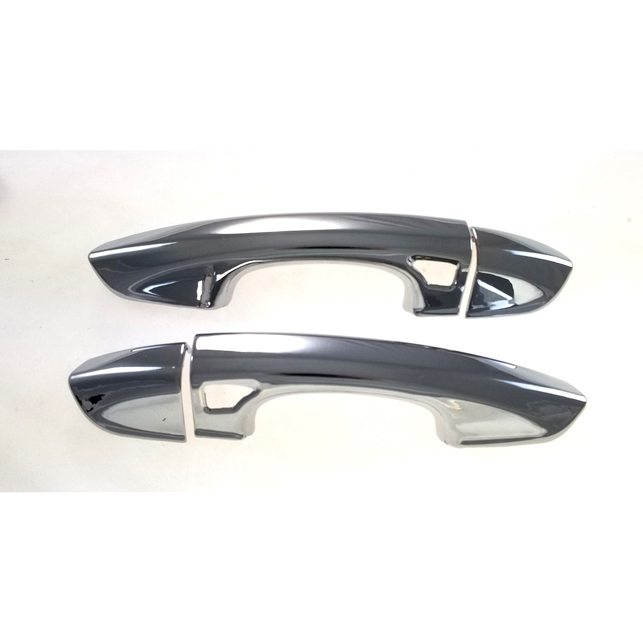 Trim Illusion - Chrome Patented Snap-on W/Tape Patented Door Handle Cover 15-23 Ford Mustang W/ Smart Key 4 PCS