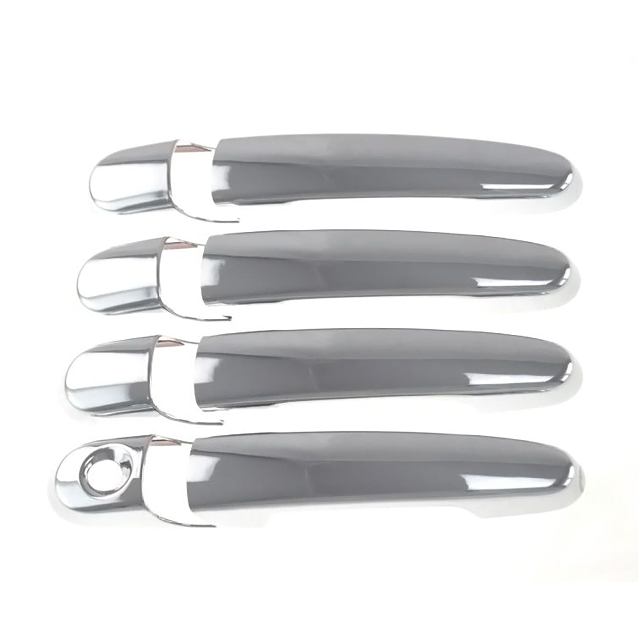 Trim Illusion - Chrome Patented Snap-on W/Tape Patented Door Handle Cover 13-19 Ford Taurus No Smart Key 8 PCS