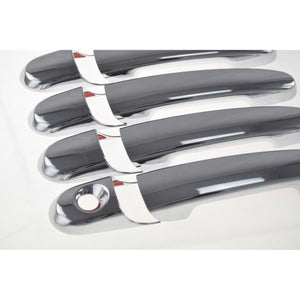 Trim Illusion - Chrome Patented Snap-on W/Tape Patented Door Handle Cover 13-19 Ford Taurus No Smart Key 8 PCS