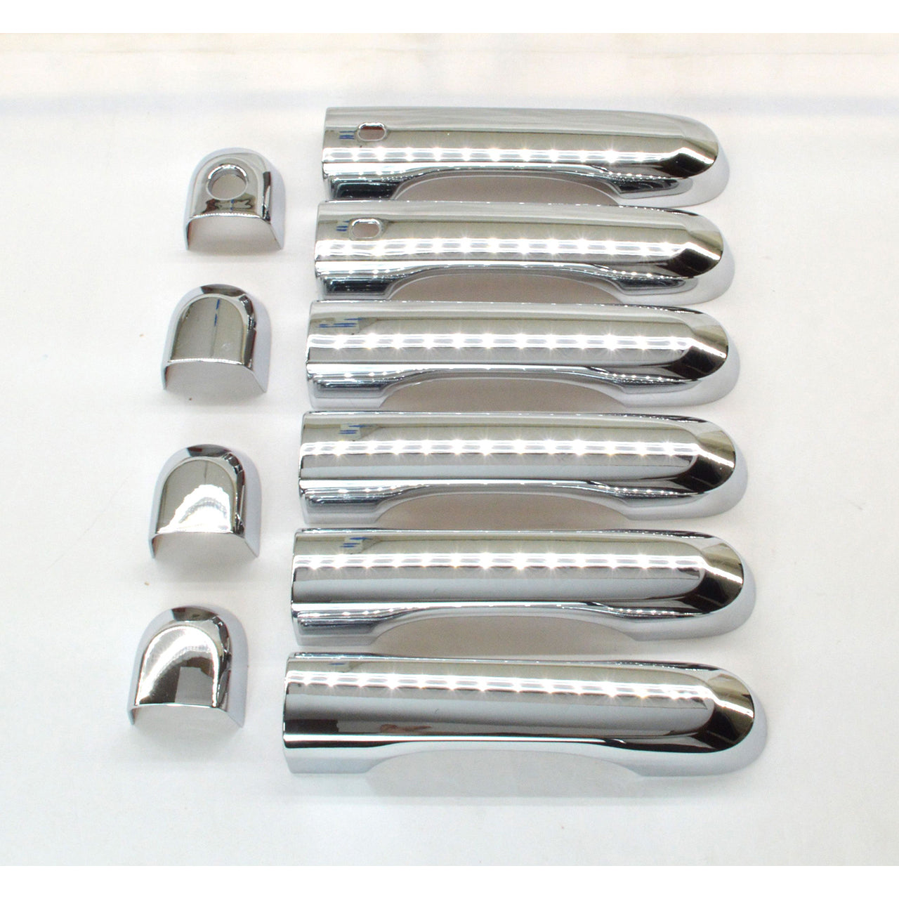 Trim Illusion - Chrome Patented Snap-on W/Tape Patented Door Handle Cover 15-23 Jeep Renegade W/ or W/O Smart Key 10 PCS
