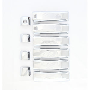 Trim Illusion - Chrome Patented Snap-on W/Tape Patented Door Handle Cover 04-15, 17-23 Nissan Titan, 16-23 Nissan Titan XD W/ or W/O Smart Key 10 PCS