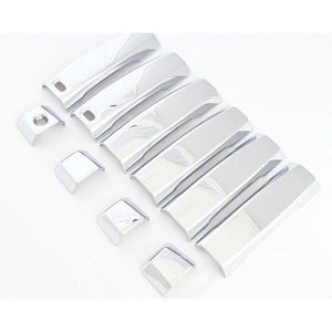 Trim Illusion - Chrome Patented Snap-on W/Tape Patented Door Handle Cover 04-15, 17-23 Nissan Titan, 16-23 Nissan Titan XD W/ or W/O Smart Key 10 PCS
