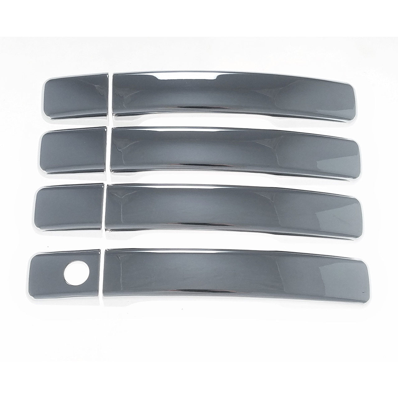 Trim Illusion - Chrome Patented Snap-on W/Tape Patented Door Handle Cover 14-19 Kia Soul No Smart Key 8 PCS