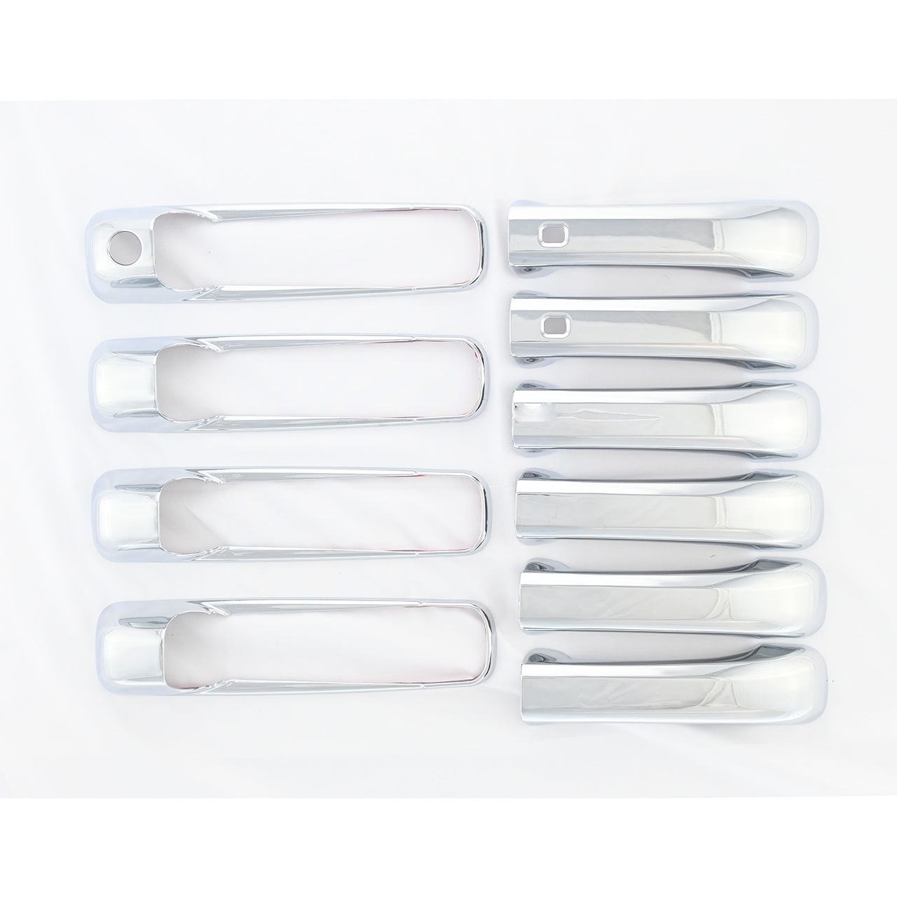 Trim Illusion - Chrome Patented Snap-on W/Tape Patented Door Handle Cover 13-18 Ram 1500/2500/3500, 19-23 Ram 1500 Classic W/ or W/O Smart Key 10 PCS