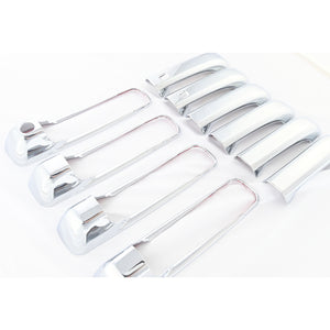 Trim Illusion - Chrome Patented Snap-on W/Tape Patented Door Handle Cover 13-18 Ram 1500/2500/3500, 19-23 Ram 1500 Classic W/ or W/O Smart Key 10 PCS