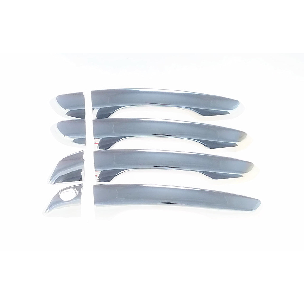 Trim Illusion - Chrome Patented Snap-on W/Tape Patented Door Handle Cover 16-21 Hyundai Elantra, 18-22 Hyundai Accent No Smart Key 8 PCS