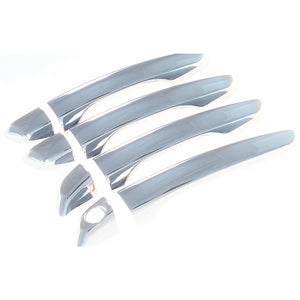 Trim Illusion - Chrome Patented Snap-on W/Tape Patented Door Handle Cover 16-21 Hyundai Elantra, 18-22 Hyundai Accent No Smart Key 8 PCS