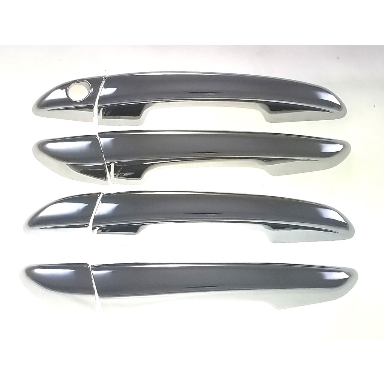 Trim Illusion - Chrome Patented Snap-on W/Tape Patented Door Handle Cover 15-19 Hyundai Sonata No Smart Key 8 PCS
