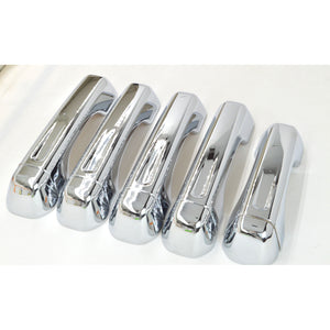 Trim Illusion -  Chrome Patented Snap-on W/Tape Patented Door Handle Cover 18-23 Jeep Wrangler, 20-23 Jeep Gladiator No Smart Key 10 PCS