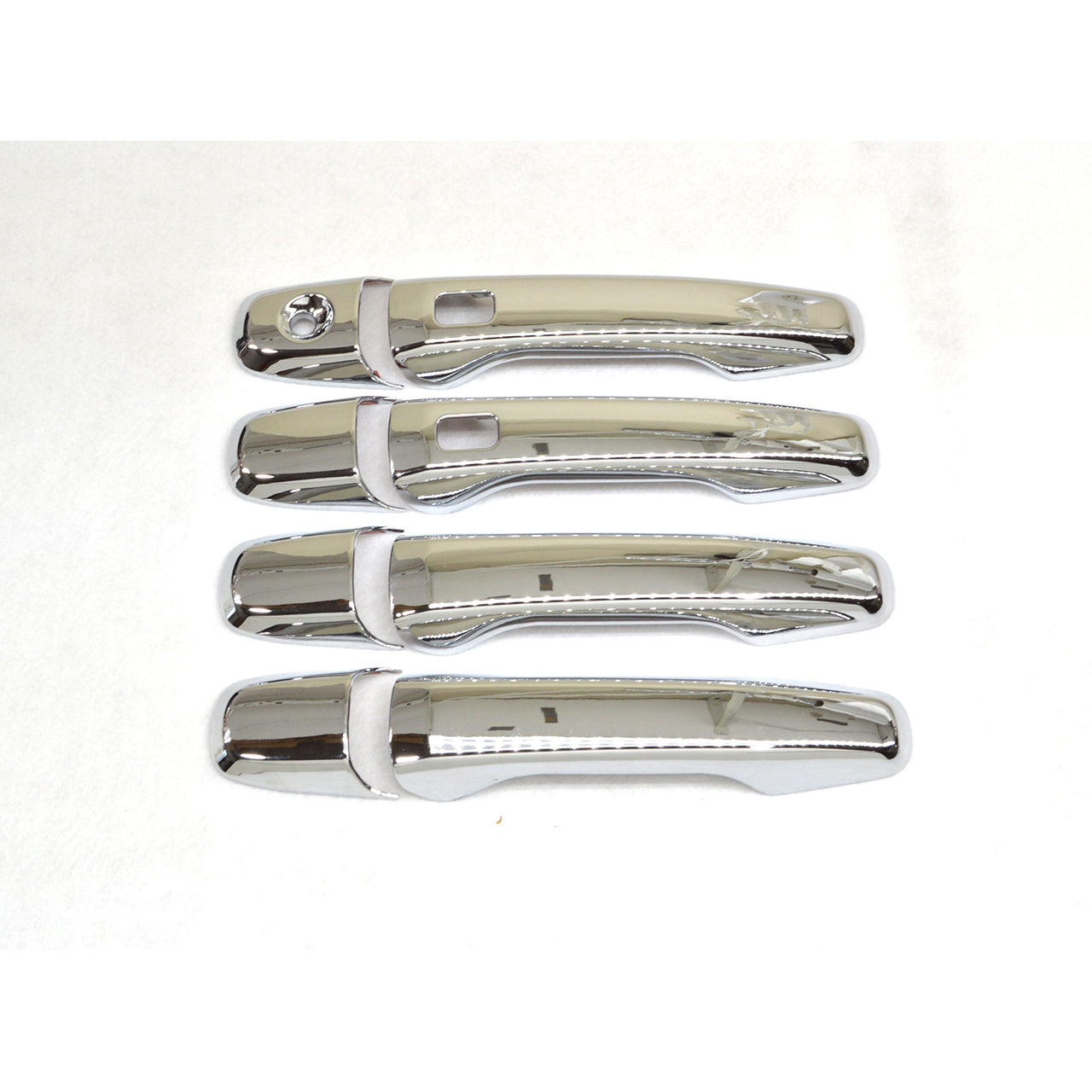 Trim Illusion - Chrome Patented Snap-on W/Tape Patented Door Handle Cover 11-19 Ford Explorer, 12-14 Ford Edge W/ Push Smart key or Keyless sensor 10 PCS