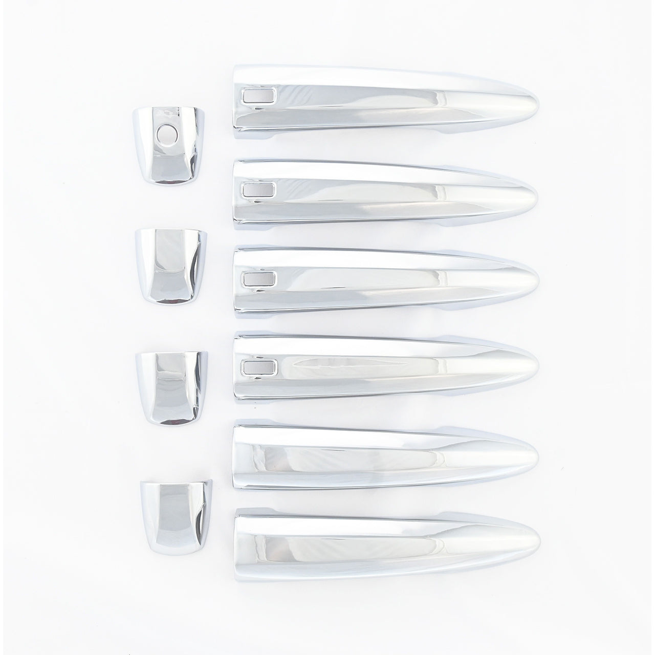 Trim Illusion - Chrome Patented Snap-on W/Tape Patented Door Handle Cover 19-23 Nissan Altima, 20-23 Nissan Sentra, 21-23 Nissan Rogue, 22-23 Nissan Pathfinder, 23-24 Nissan ARIYA W/ Smart Key 10 PCS