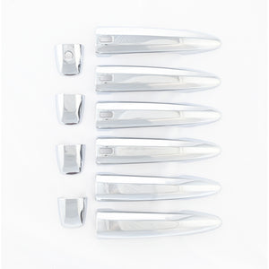 Trim Illusion - Chrome Patented Snap-on W/Tape Patented Door Handle Cover 19-23 Nissan Altima, 20-23 Nissan Sentra, 21-23 Nissan Rogue, 22-23 Nissan Pathfinder, 23-24 Nissan ARIYA W/ Smart Key 10 PCS