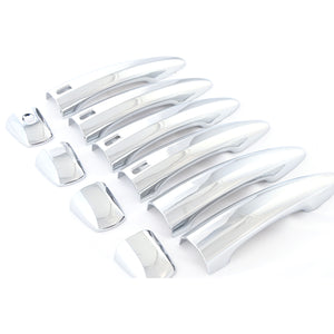 Trim Illusion - Chrome Patented Snap-on W/Tape Patented Door Handle Cover 19-23 Nissan Altima, 20-23 Nissan Sentra, 21-23 Nissan Rogue, 22-23 Nissan Pathfinder, 23-24 Nissan ARIYA W/ Smart Key 10 PCS