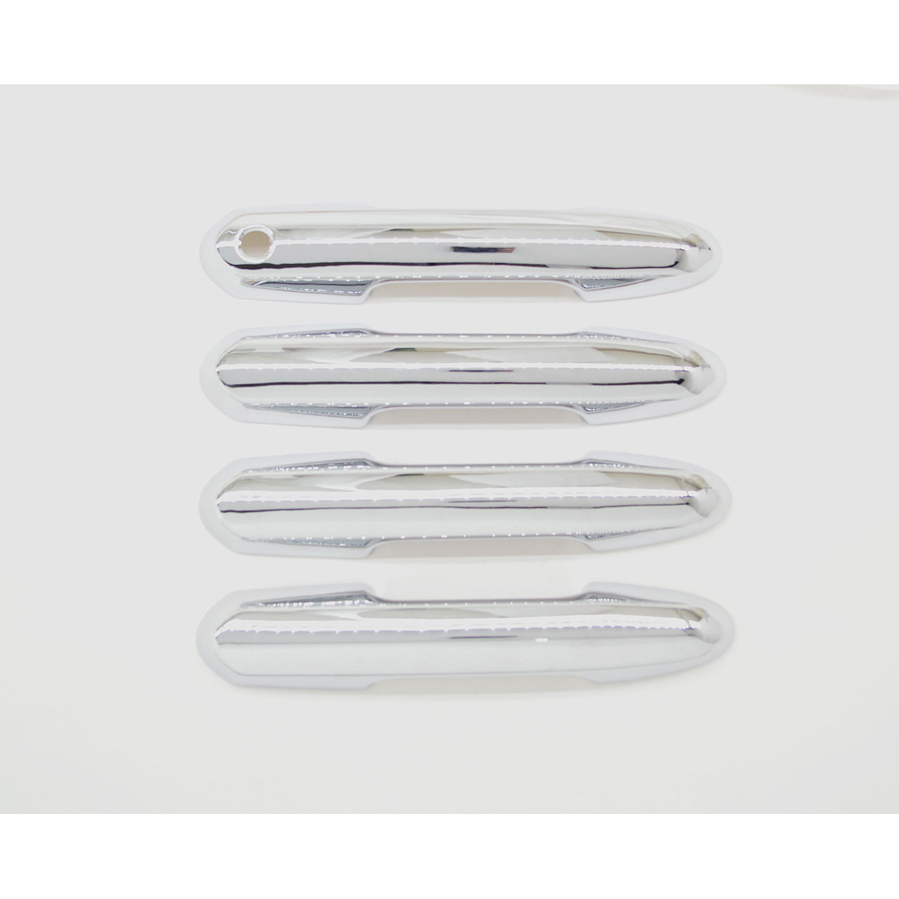 Trim Illusion - Chrome Patented Snap-on W/Tape Patented Door Handle Cover 19-24 Toyota RAV4, 20-24 Toyota Highlander, 2023 Toyota Crown Works over Keyless Sensors 4 PCS