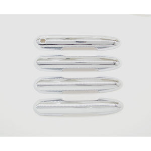 Trim Illusion - Chrome Patented Snap-on W/Tape Patented Door Handle Cover 19-24 Toyota RAV4, 20-24 Toyota Highlander, 2023 Toyota Crown Works over Keyless Sensors 4 PCS
