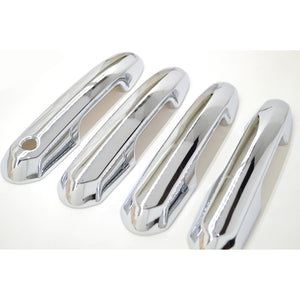 Trim Illusion - Chrome Patented Snap-on W/Tape Patented Door Handle Cover 19-24 Toyota RAV4, 20-24 Toyota Highlander, 2023 Toyota Crown Works over Keyless Sensors 4 PCS