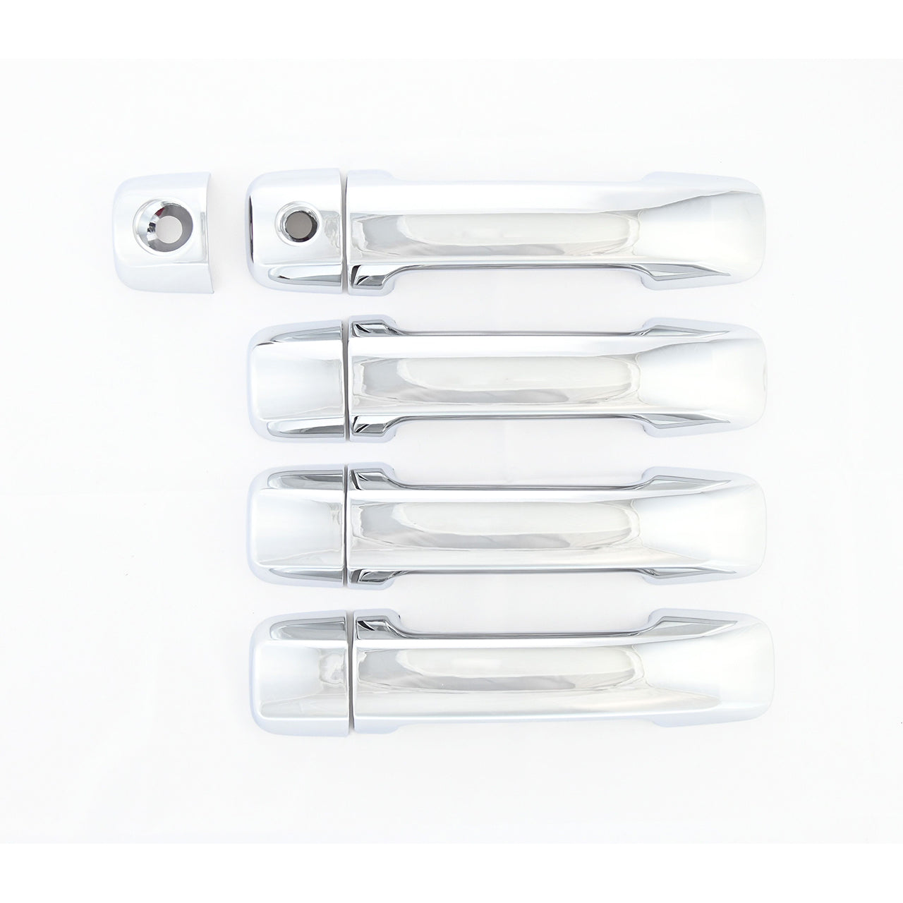 Trim Illusion - Chrome Patented Snap-on W/Tape Patented Door Handle Cover 07-21 Toyota Sequoia/Tundra Does not fit Double Cab No Smart Key 9 PCS