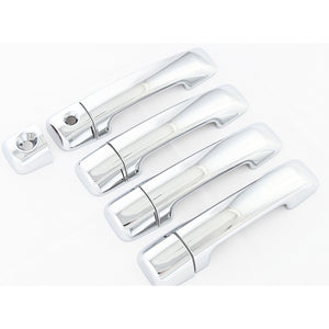 Trim Illusion - Chrome Patented Snap-on W/Tape Patented Door Handle Cover 07-21 Toyota Sequoia/Tundra Does not fit Double Cab No Smart Key 9 PCS