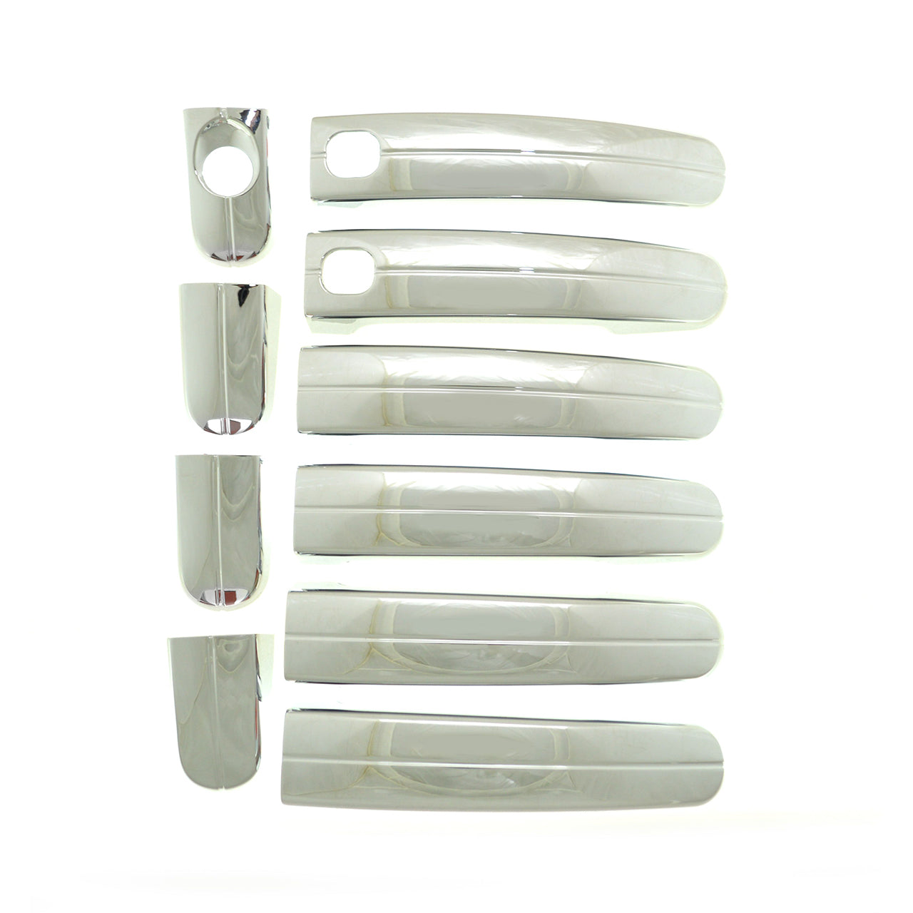 Trim Illusion - Chrome Patented Snap-on W/Tape Patented Door Handle Cover 12-18 Ford Focus, 12-19 Ford Escape, 13-18 Ford C-Max W/ or W/O Smart Key 10 PCS