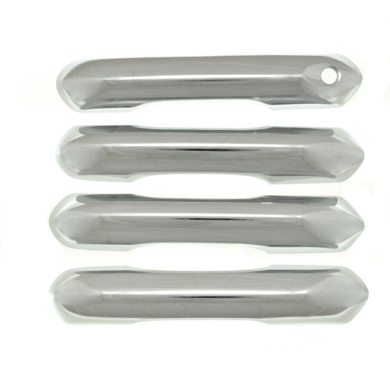 Trim Illusion - Chrome Patented Snap-on W/Tape Patented Door Handle Cover 20-24 Ford Explorer Works over Keyless Sensors 4 PCS