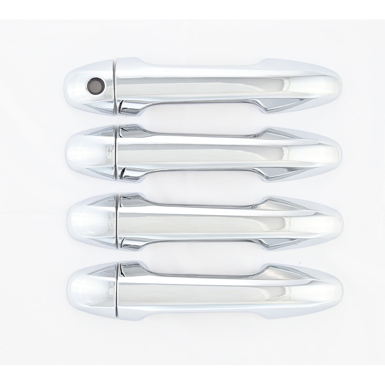 Trim Illusion - Chrome Patented Snap-on W/Tape Patented Door Handle Cover 14-19 Toyota Highlander, 16-23 Toyota Tacoma Works over Keyless Sensors 8 PCS
