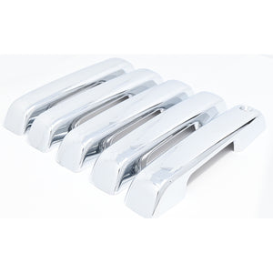 Trim Illusion - Chrome Patented Snap-on W/Tape Patented Door Handle Cover 21-24 Ford Bronco No Smart Key 5 PCS