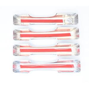 Trim Illusion - Chrome Patented Snap-on W/Tape Patented Door Handle Cover 21-24 Ford Bronco Sport, 22-24 Ford Maverick No Smart Key 4 PCS