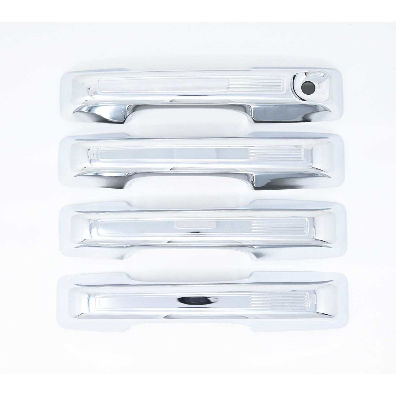 Trim Illusion - Chrome Patented Snap-on W/Tape Patented Door Handle Cover 21-24 Ford Bronco Sport, 22-24 Ford Maverick No Smart Key 4 PCS