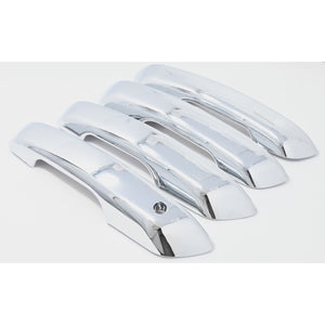 Trim Illusion -  Chrome Patented Snap-on W/Tape Patented Door Handle Cover 21-23 Jeep Grand Cherokee L Works over Keyless Sensors 4 PC