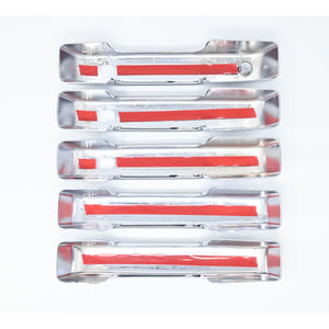 Trim Illusion -  Chrome Patented Snap-on W/Tape Patented Door Handle Cover 21-24 Ford Bronco W/ Smart Key 5 PCS