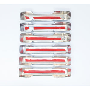 Trim Illusion - Chrome Patented Snap-on W/Tape Patented Door Handle Cover 21-24 Ford F-150, 23-24 Ford F-250 Super Duty/F-350 Super Duty W/ or W/O Smart Key 6 PCS
