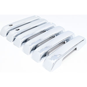 Trim Illusion - Chrome Patented Snap-on W/Tape Patented Door Handle Cover 21-24 Ford F-150, 23-24 Ford F-250 Super Duty/F-350 Super Duty W/ or W/O Smart Key 6 PCS