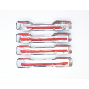 Trim Illusion - Chrome Patented Snap-on W/Tape Patented Door Handle Cover 22-24 Toyota Tundra, 23-24 Toyota Sequoia 4 PCS