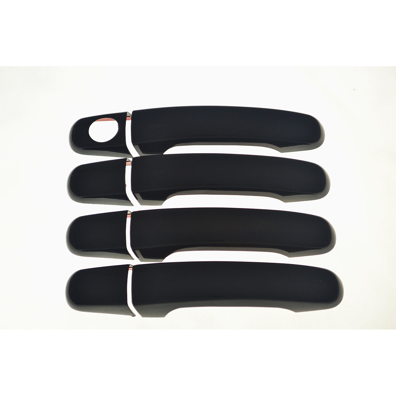 Trim Illusion - Gloss Black Tape-on Patented Door Handle Cover 07-16 GMC Acadia, 11-17 GMC Terrain, 08-12 Chevrolet Malibu, 09-17 Chevrolet Traverse, 10-17 Chevrolet Equinox No Smart Key 8 PCS