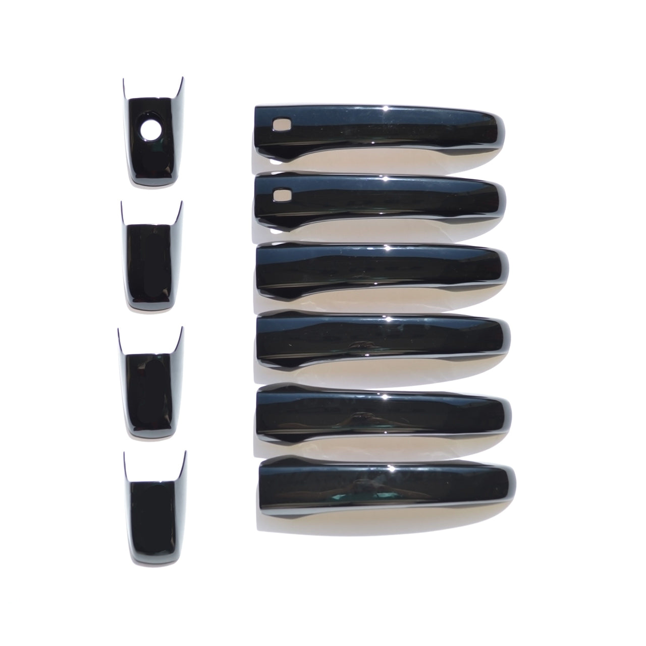 Trim Illusion - Gloss Black Patented Snap-on W/Tape Patented Door Handle Cover for Chrysler/Dodge/Jeep Models 10 PCS (DH6187BLK)