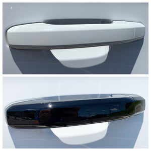 Trim Illusion - Gloss Black Patented Snap-on W/Tape Patented Door Handle Cover for Chevrolet/GMC Models 8 PCS (DH6226BLK)
