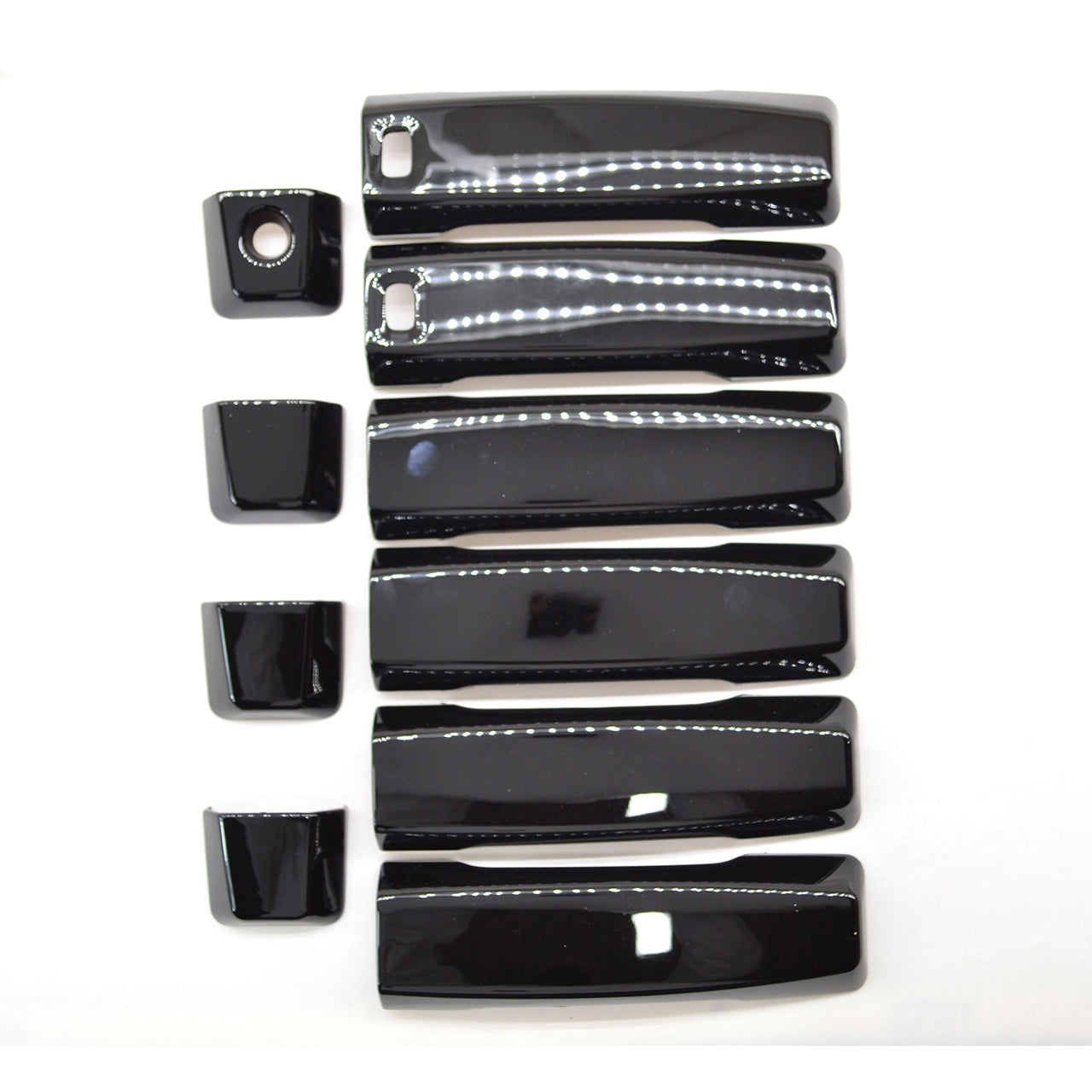 Trim Illusion - Gloss Black Patented Snap-on W/Tape Patented Door Handle Cover 04-15, 17-23 Nissan Titan, 16-23 Nissan Titan XD W/ or W/O Smart Key 10 PCS