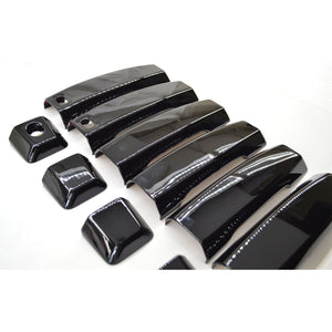 Trim Illusion - Gloss Black Patented Snap-on W/Tape Patented Door Handle Cover 04-15, 17-23 Nissan Titan, 16-23 Nissan Titan XD W/ or W/O Smart Key 10 PCS