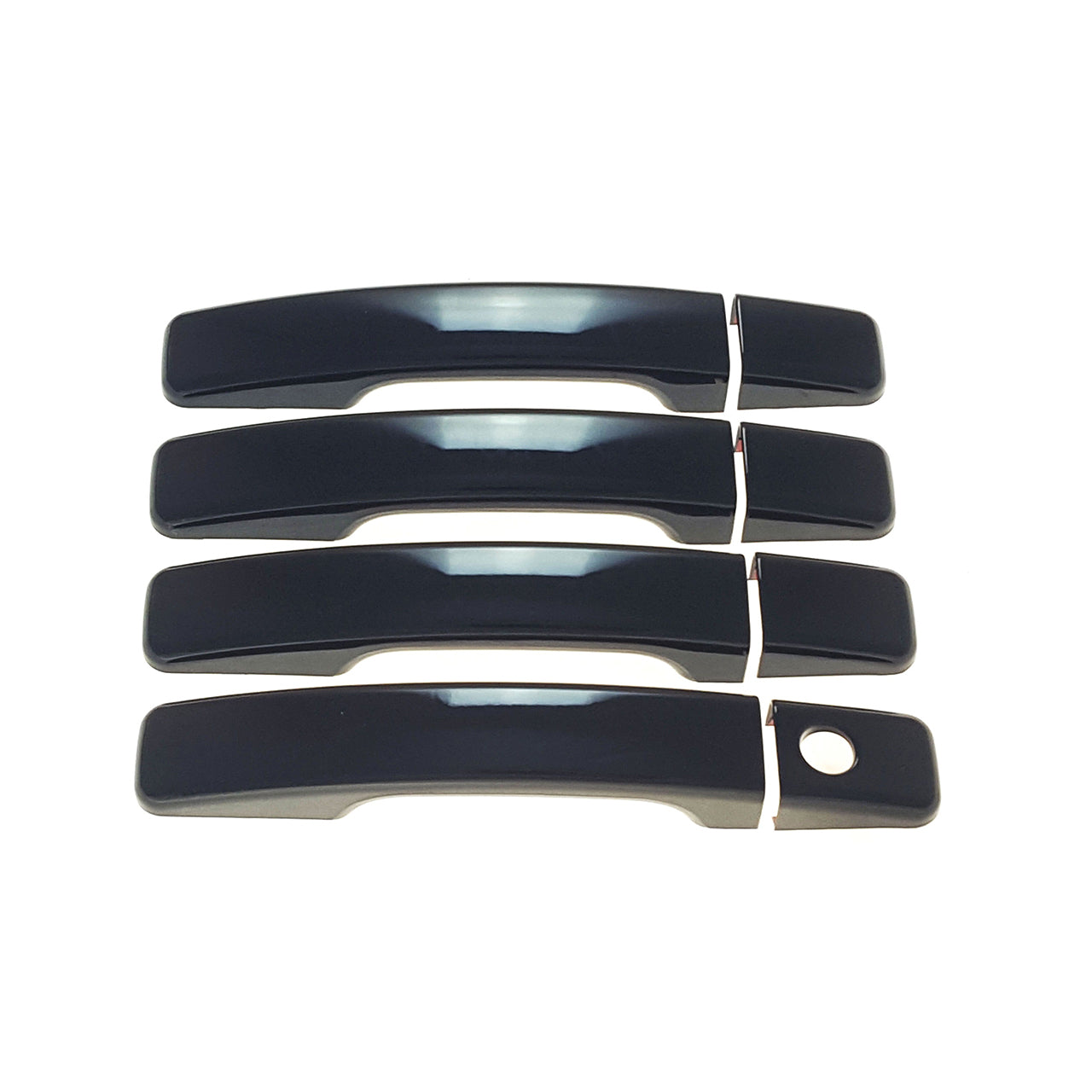 Trim Illusion - Gloss Black Patented Snap-on W/Tape Patented Door Handle Cover 14-19 Kia Soul No Smart Key 8 PCS