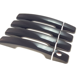 Trim Illusion - Gloss Black Patented Snap-on W/Tape Patented Door Handle Cover 14-19 Kia Soul No Smart Key 8 PCS