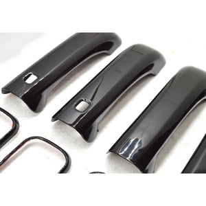 Trim Illusion - Gloss Black Patented Snap-on W/Tape Patented Door Handle Cover 13-18 Ram 1500/2500/3500, 19-23 Ram 1500 Classic W/ or W/O Smart Key 10 PCS