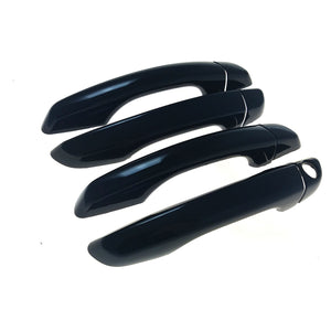 Trim Illusion - Gloss Black Patented Snap-on W/Tape Patented Door Handle Cover 16-21 Hyundai Elantra, 18-22 Hyundai Accent No Smart Key 8 PCS