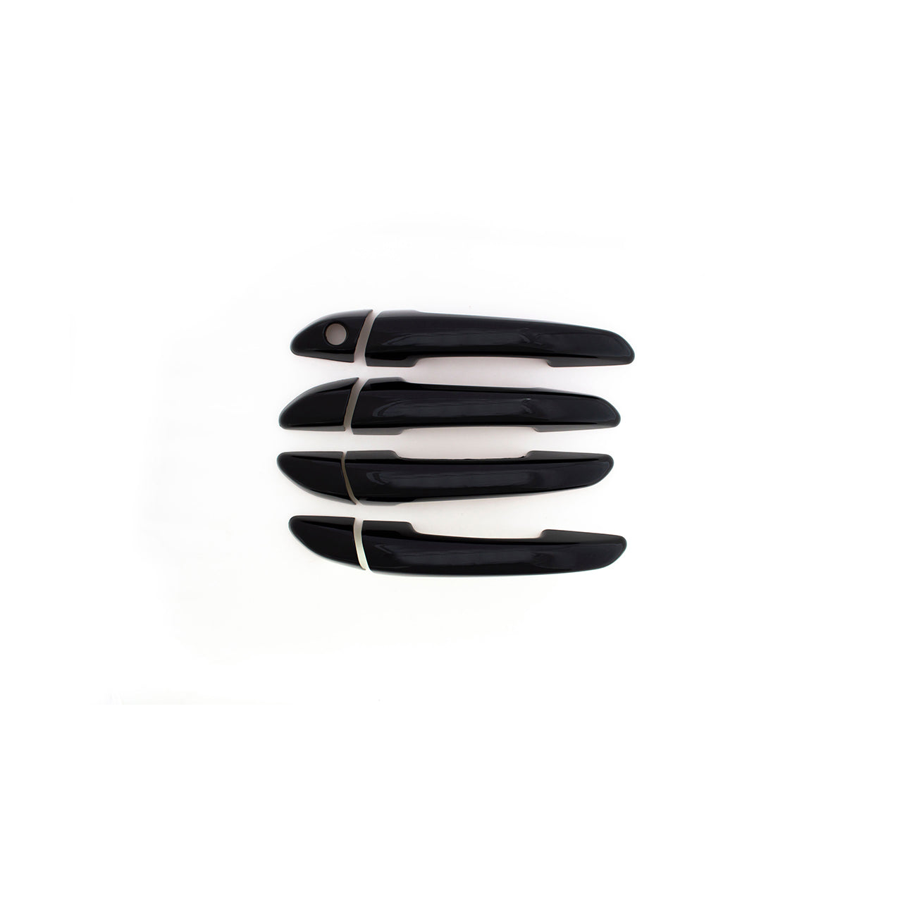 Trim Illusion - Gloss Black Patented Snap-on W/Tape Patented Door Handle Cover 15-19 Hyundai Sonata No Smart Key 8 PCS